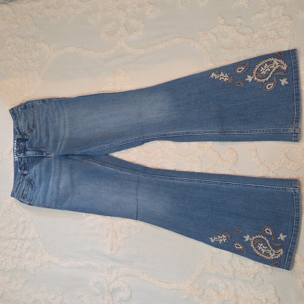 Idyllwind by Miranda Lambert Flare Jeans with Paisley Embroidery Detail